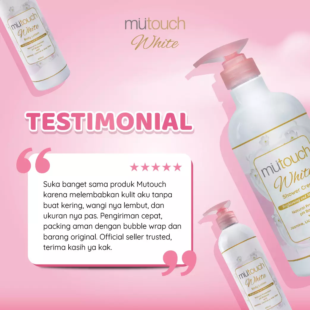 Mutouch White Body Lotion Brightening and Moisturizing 400ml