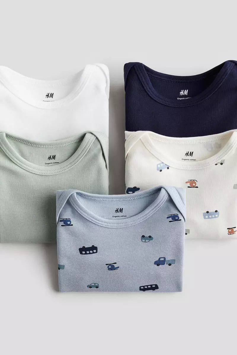 5-pack long-sleeved bodysuits