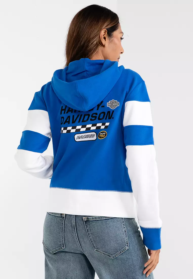 Harley-Davidson Harley-Davidson Blue Blazes Cropped Hoodie 2025