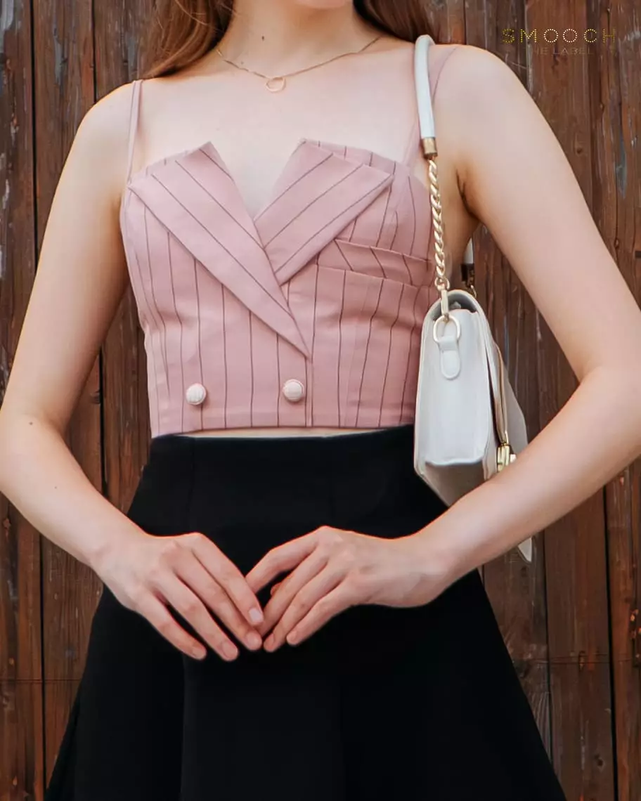 Lucia Pink Stripes Top