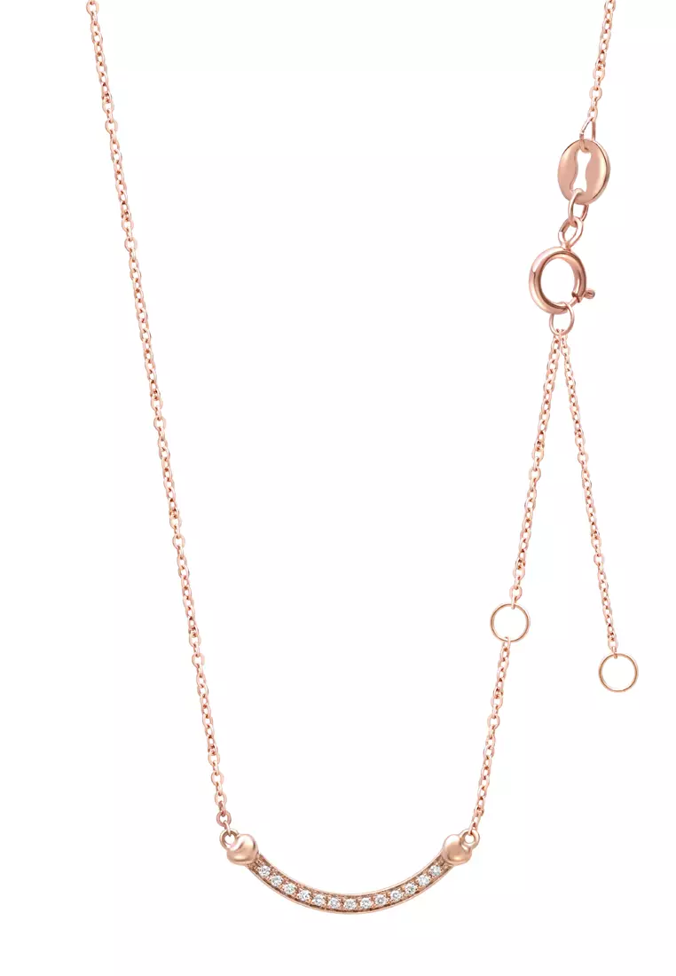 網上選購TOMEI TOMEI Rouge Collection, Smiley Necklace Rose Gold