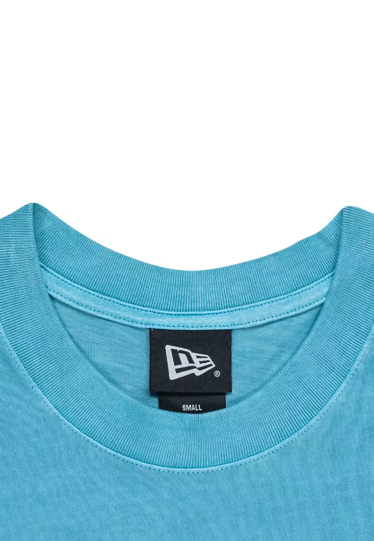 NE 1920 Wordmark 90s Vibe Blue Foam Oversized Short Sleeve T-Shirt