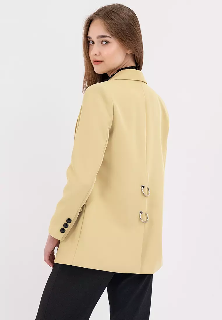 Removable Back Ring Detail Blazer
