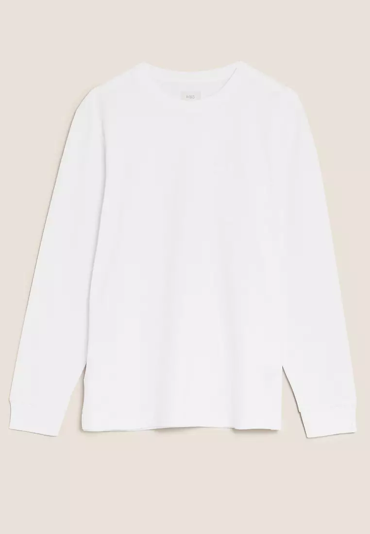 Pure Cotton Heavyweight Long Sleeve T-Shirt