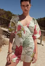 Ecru/Pink Floral