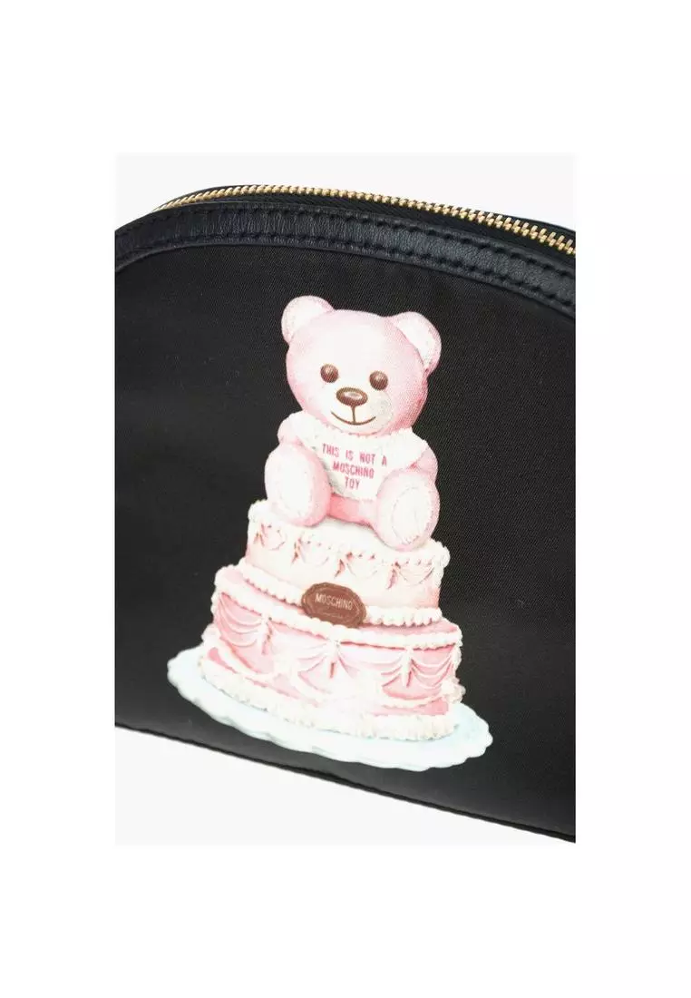 Moschino black clutch bag online