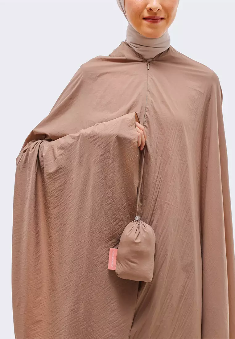 Ria Miranda Cocoa Brown Lathif Mukena Travel