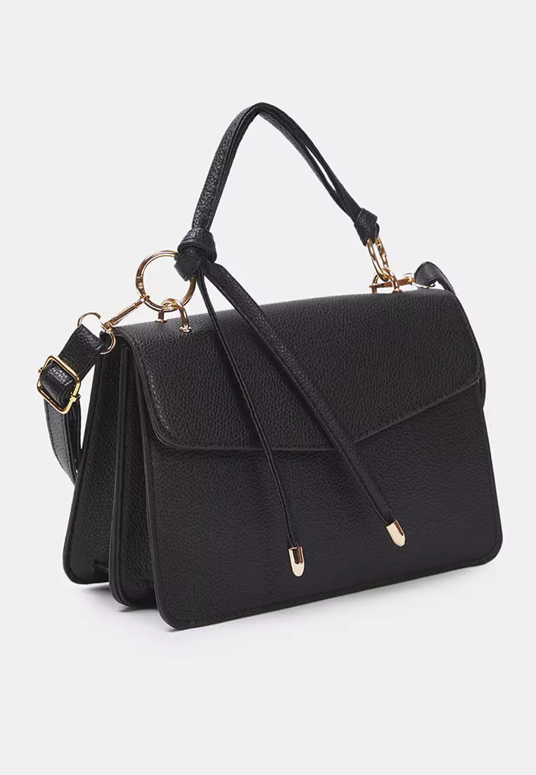 Black Cross Strap Mini City Shoulder Bag Takss25Oc00007