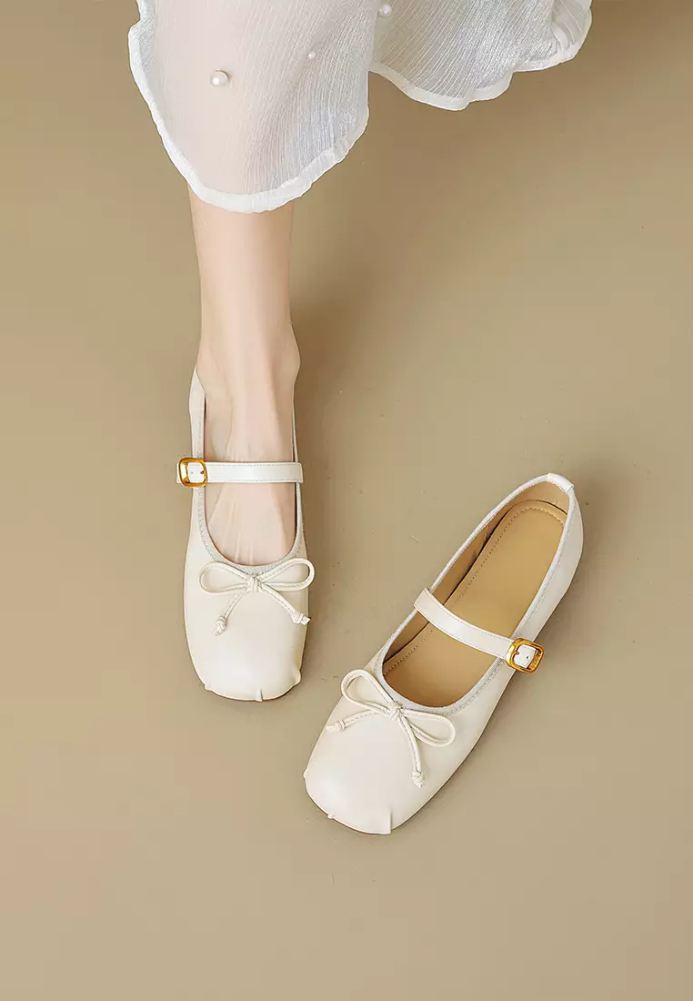 Bow Round toe Strap Flat Shoes WW222-6