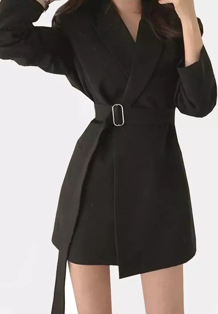 VANSA Simple Belted Blazer  VCW-C803