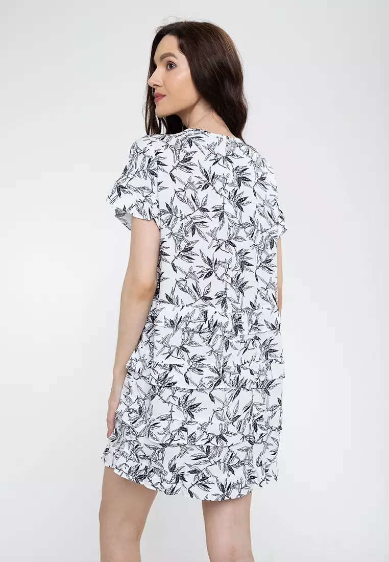 Ligaya Printed Ruffle Tiered Dress