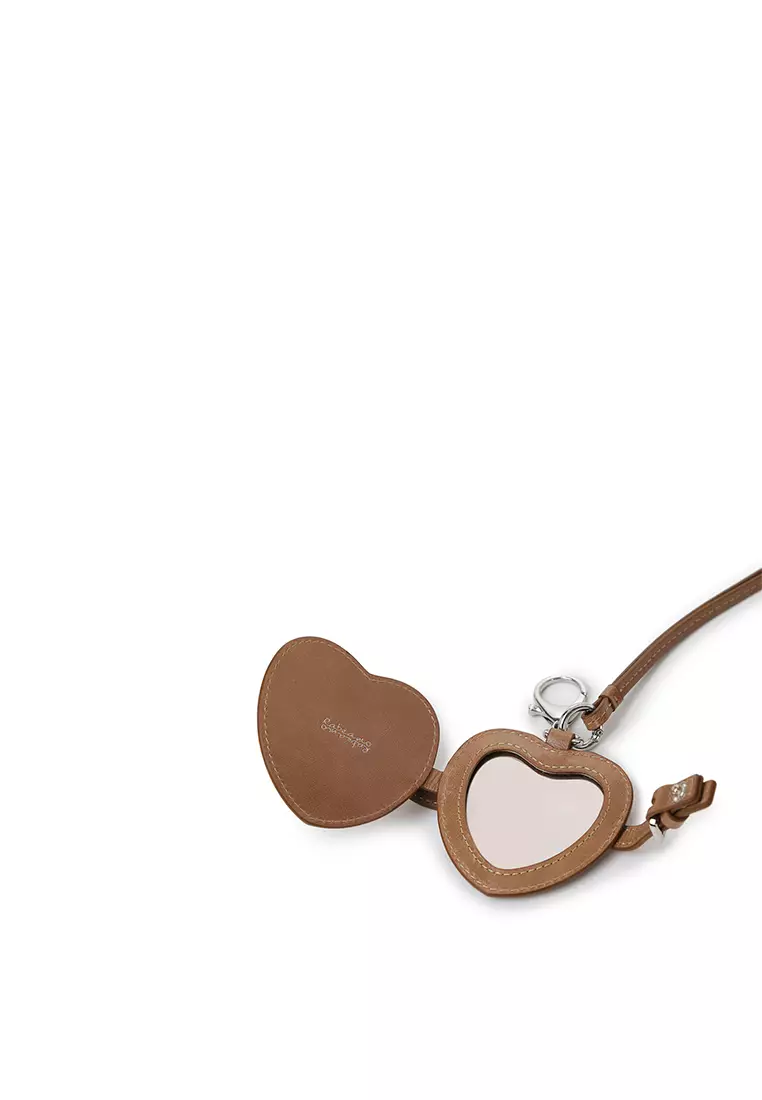 Heart Mirror Charm - Caramel