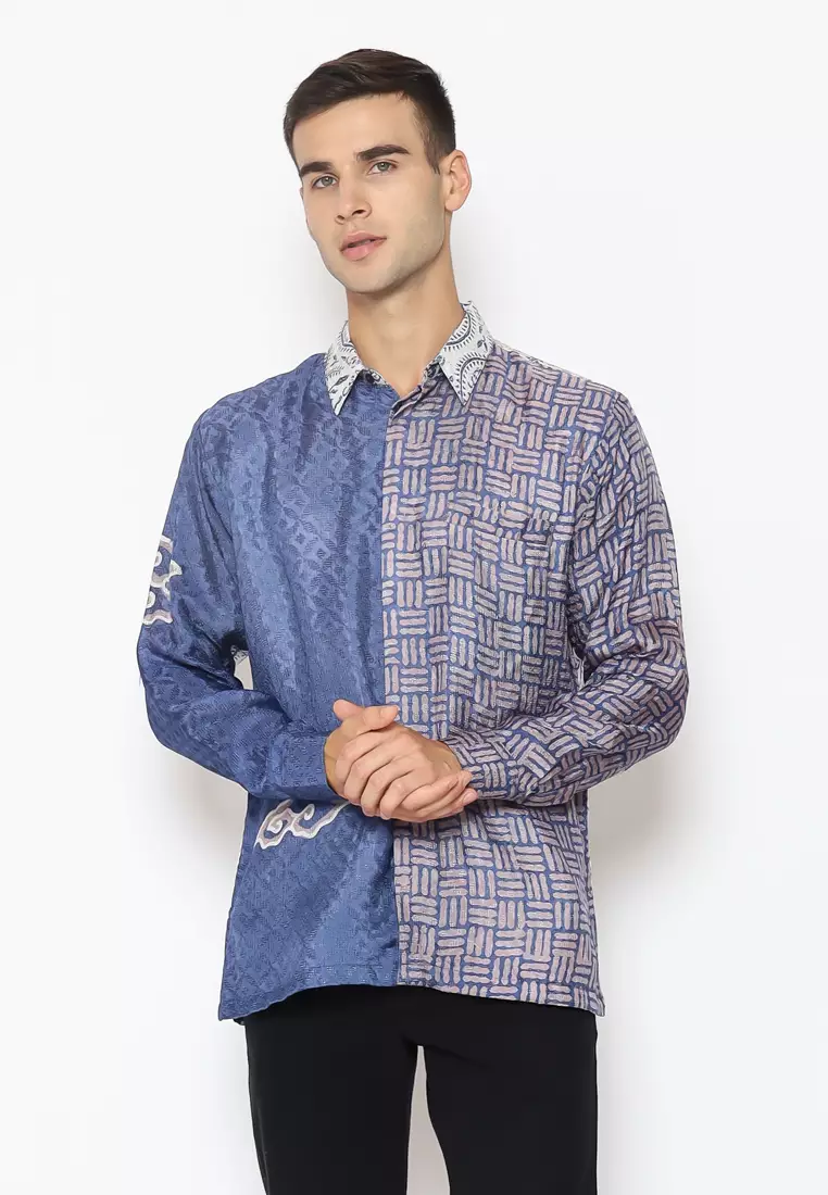 Rinjanie Batik - Kemeja Pria Modern - Batii Pria - Viscose Premium - Megamendung Series