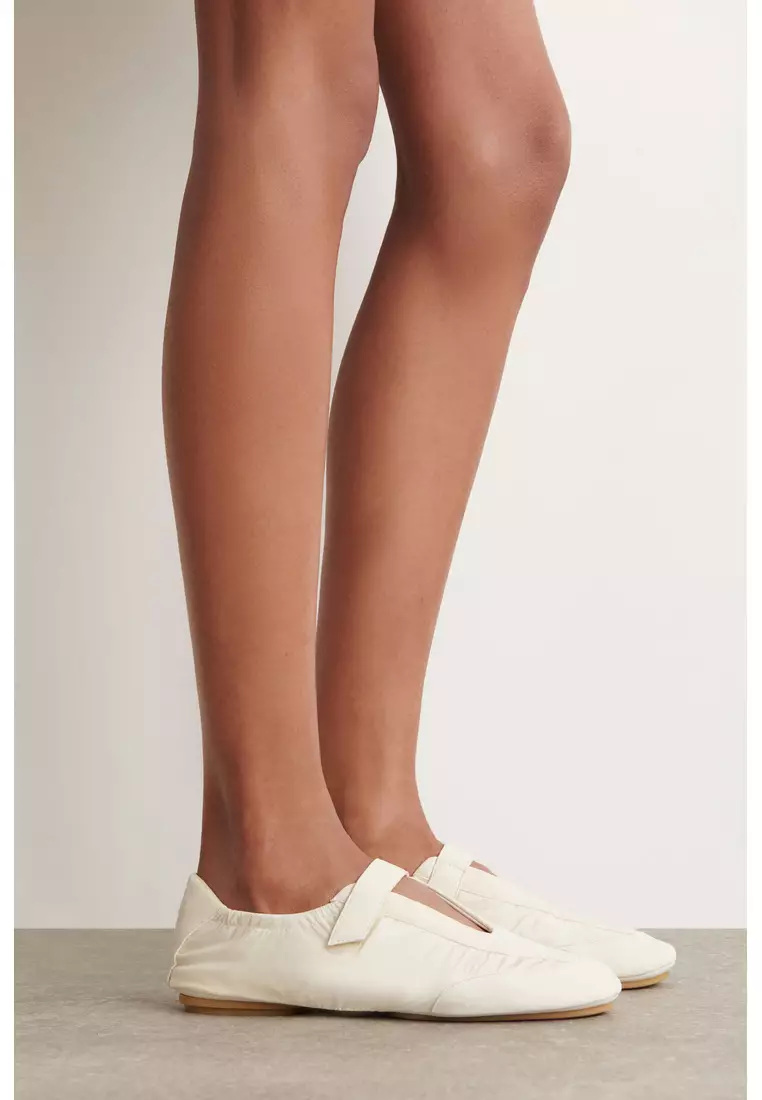 SUEDE-NYLON MARY-JANE TRAINERS