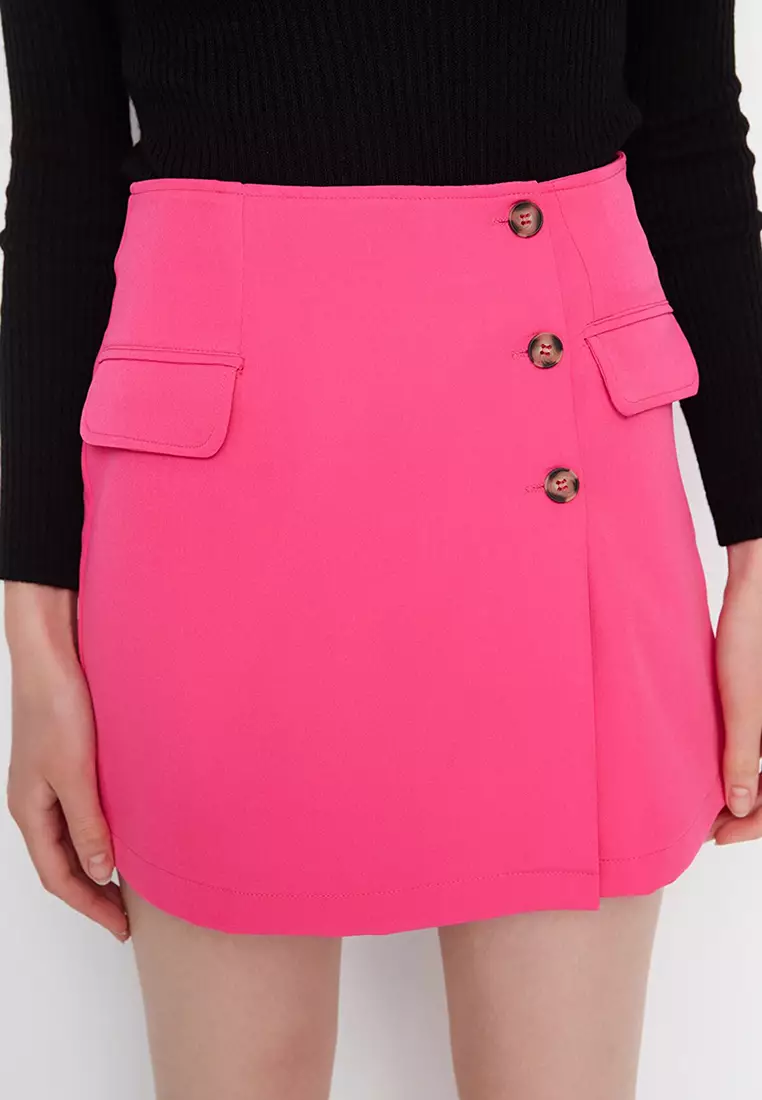Buttons Detail Mini Skirt