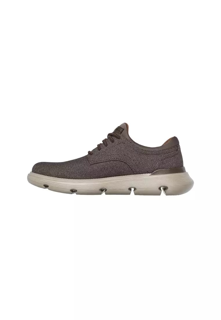 Skechers mens slip-on shoe round cheap toe