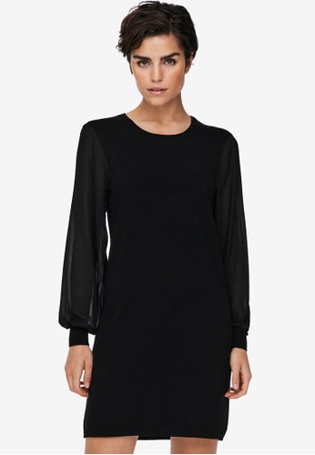 ONLY black Ofelia Long Sleeves Knit Dress 856ABAA80C7687GS_1