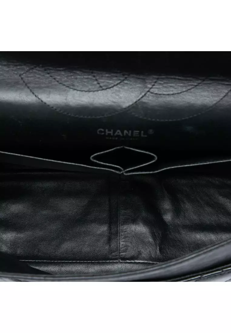 Pre-Loved Chanel Quilted Crinkled Patent Reissue 2.55 Double Flap 227