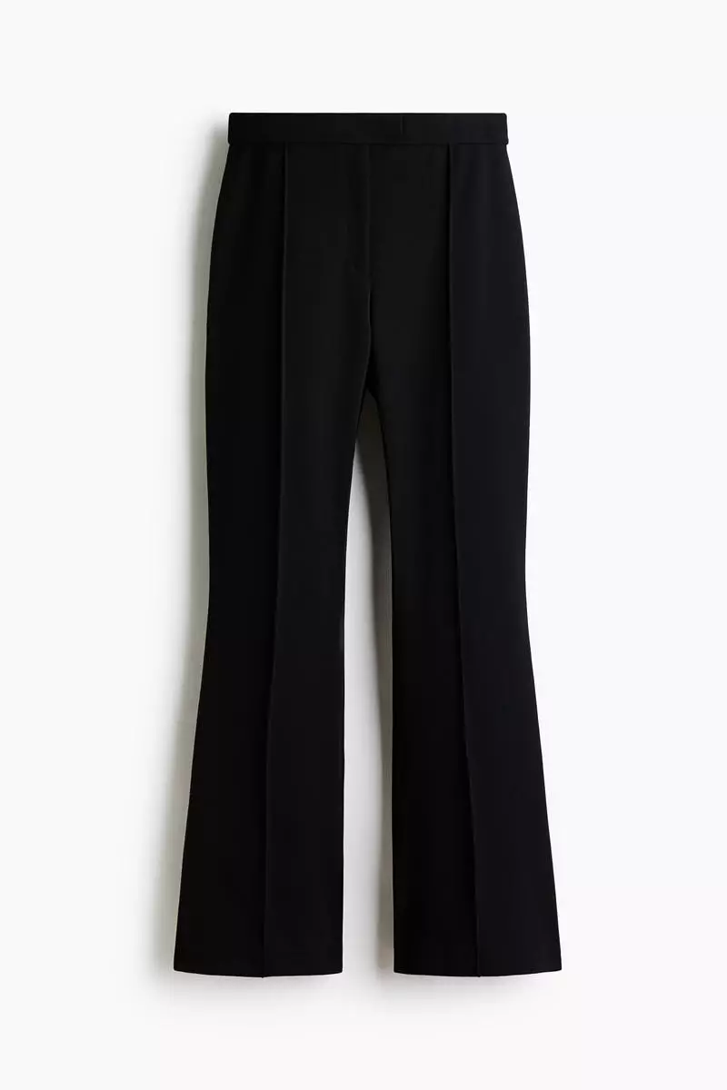 Bootcut crease-front trousers