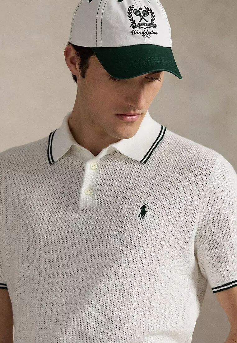 Buy Polo Ralph Lauren Wimbledon Cotton Polo-Collar Sweater