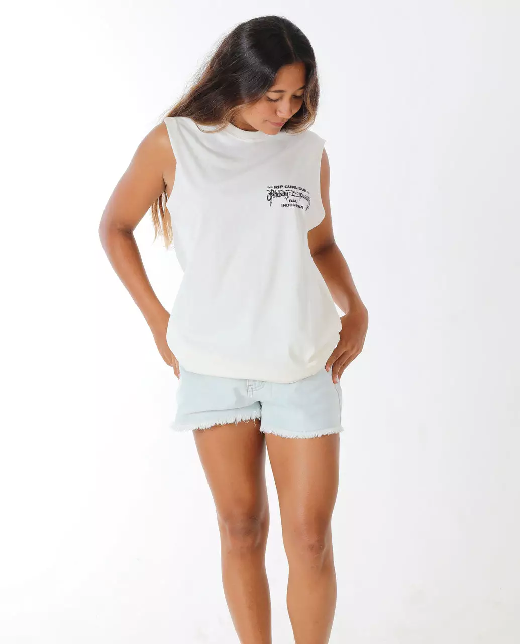 Rip Curl Unisex Padang Padang 25 Muscle Tee - Bone