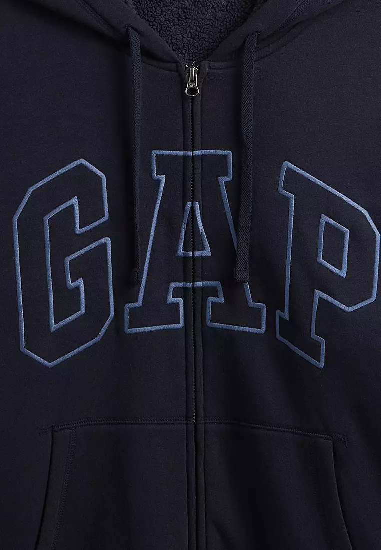 Buy GAP Arch Sherpa Full Zip Hoodie Online ZALORA Malaysia