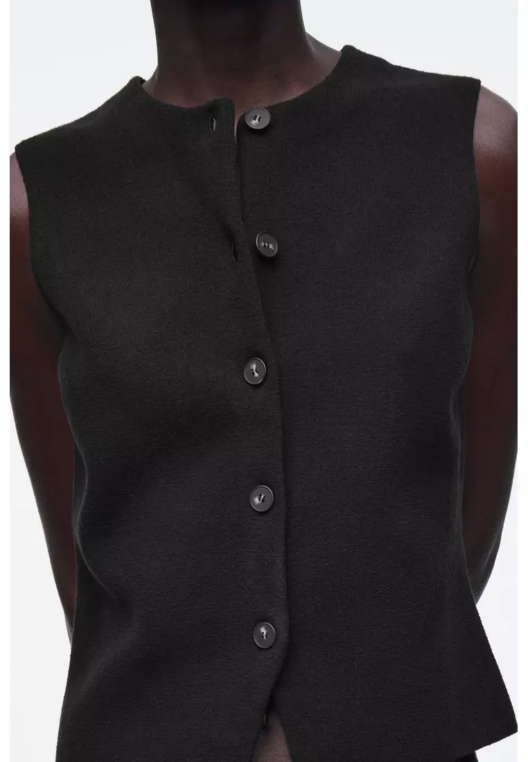 KNITTED COTTON WAISTCOAT