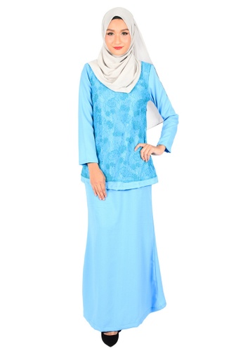 Baju Kurung Lace Kalina from MyTrend in Blue