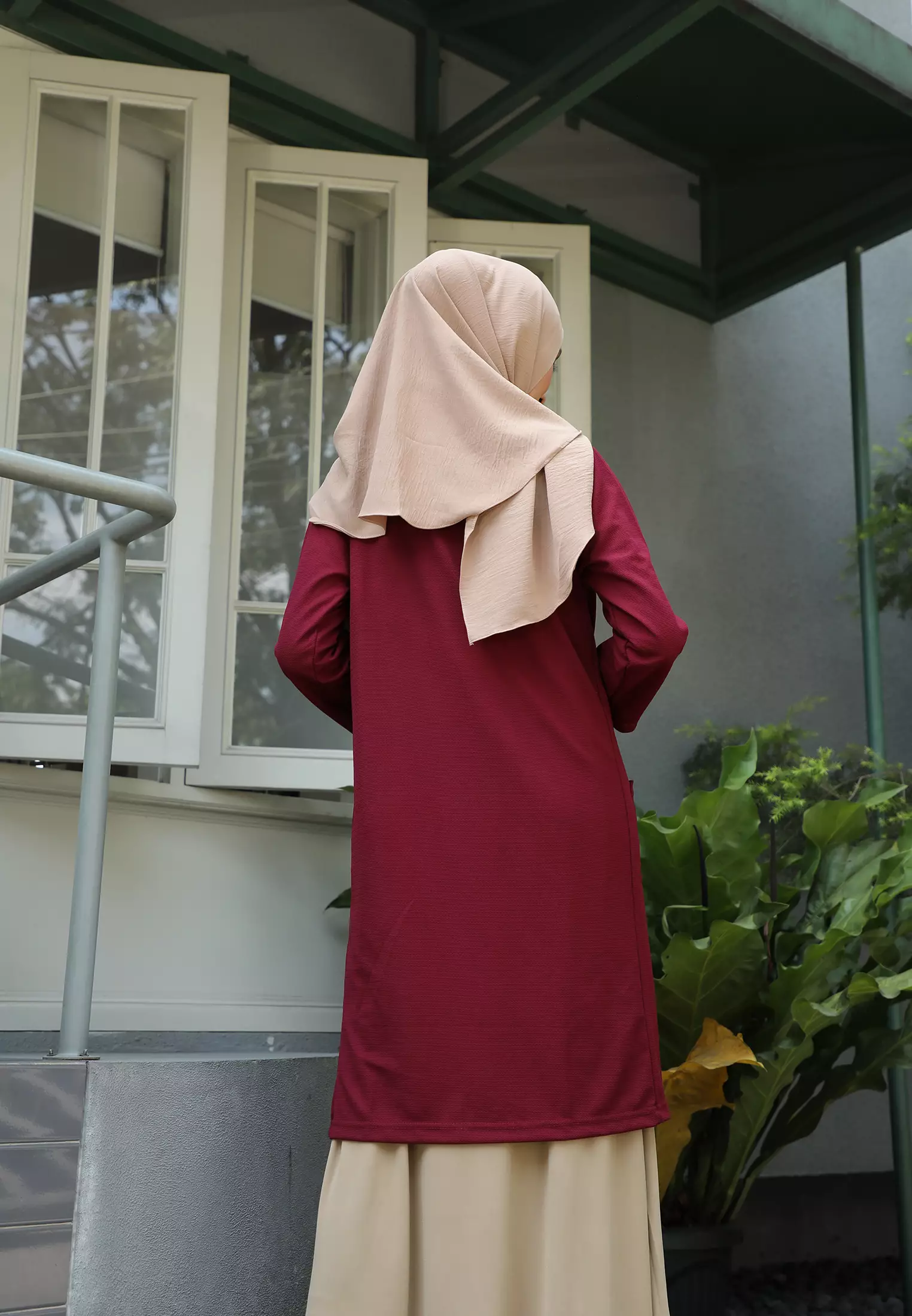 Amara Cardigan | Long Outer Ladies | Basic Outwear - Fiery Red