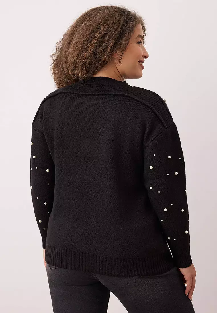 Plus Size Zip Long Sleeves Cardigan