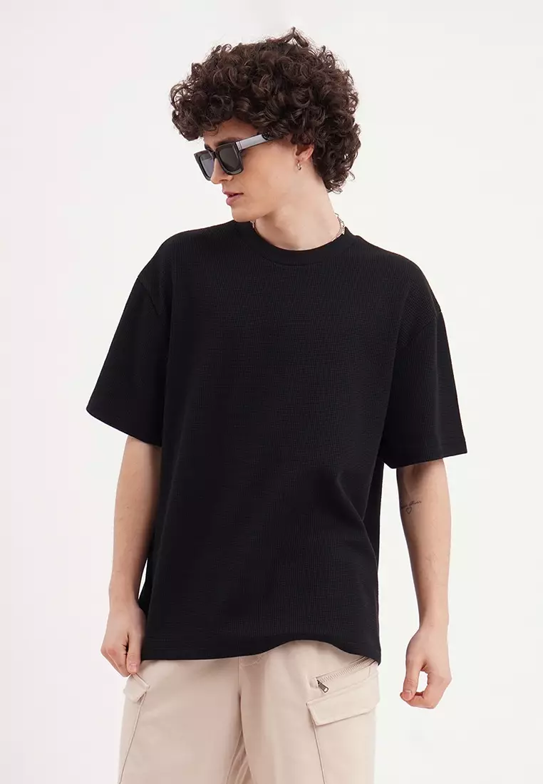 Penshoppe plain black shirt clearance