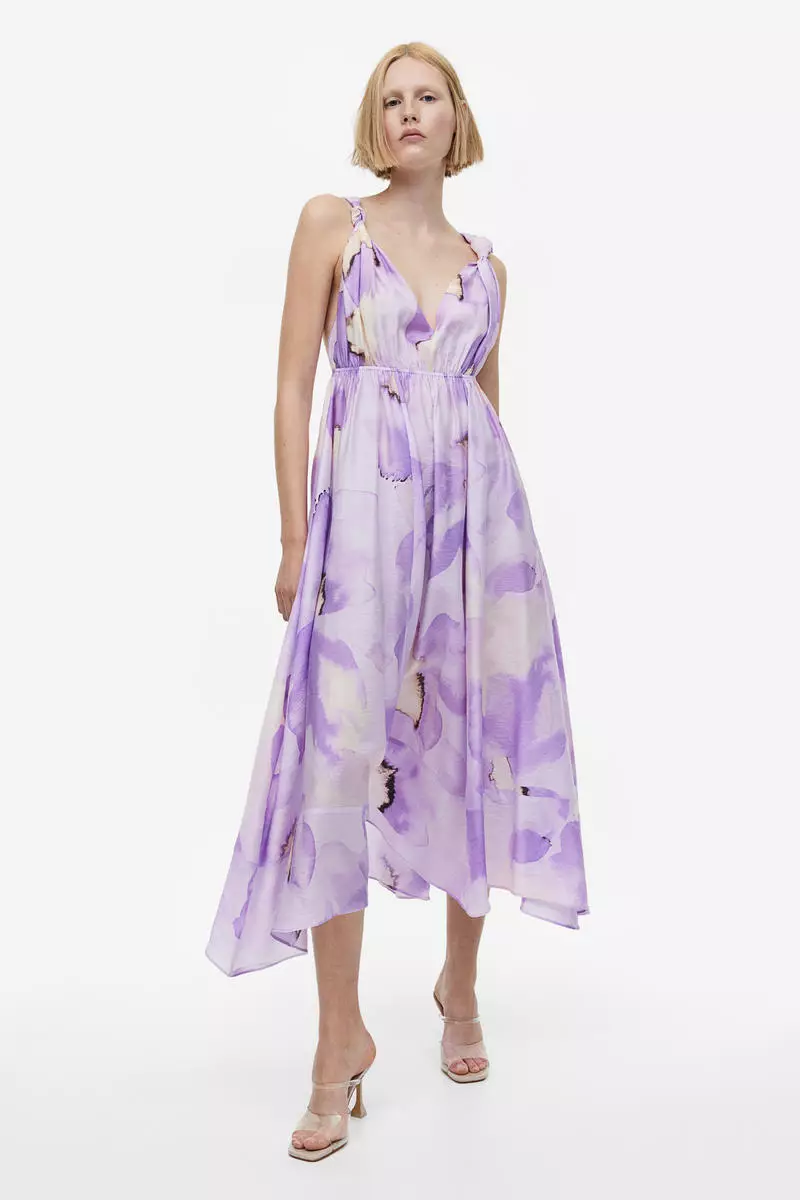 Lyocell-blend midi dress