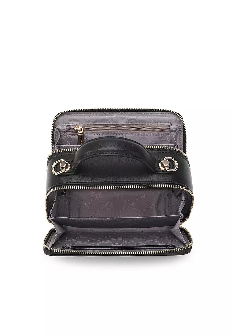 Women's Monogram Top Handle Bag / Sling Bag / Crossbody Bag (Tas Selempang / Tas Tangan) - Hitam