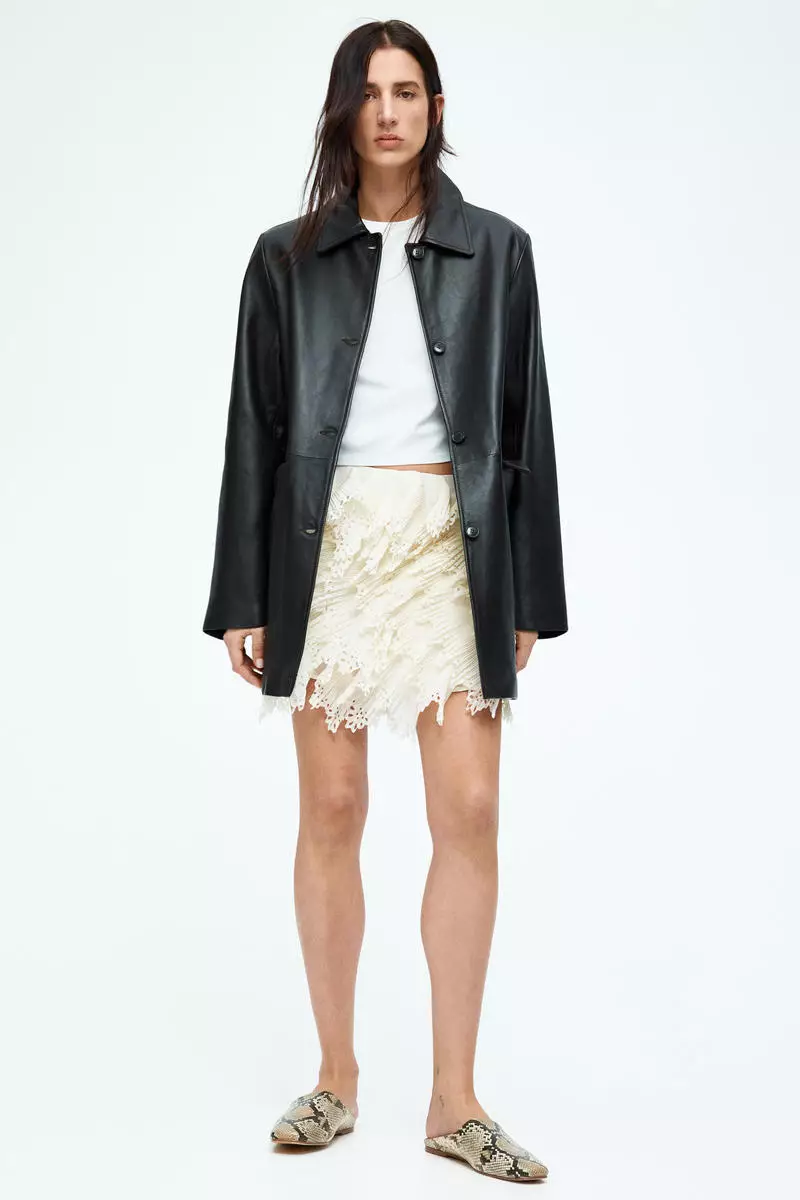 Frilled chiffon skirt