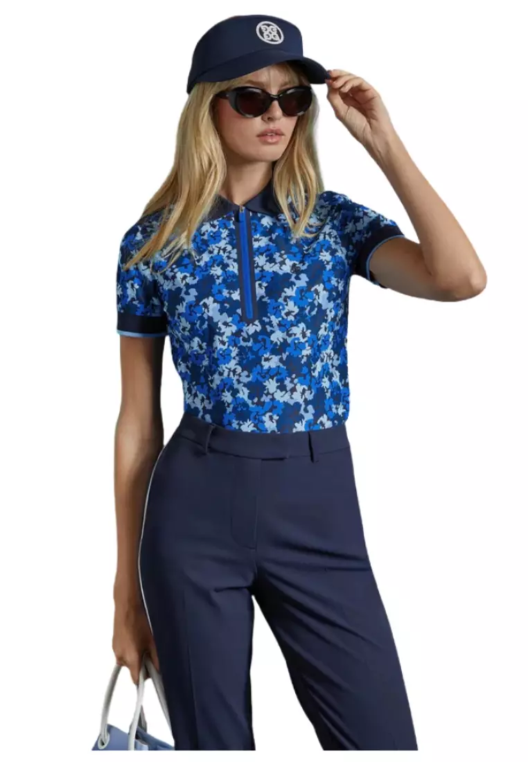 Buy G/FORE Women's Printed Tech Pique Ladies Golf Polo Shirt 2025