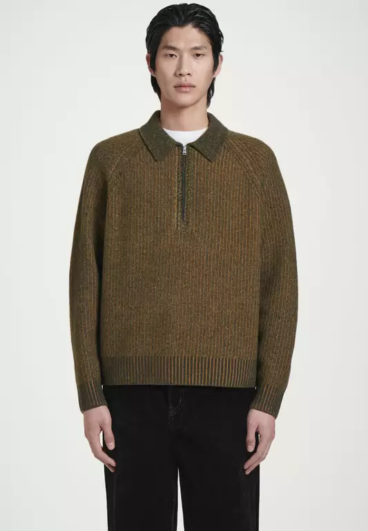 Collared Merino Wool Half-Zip Jumper