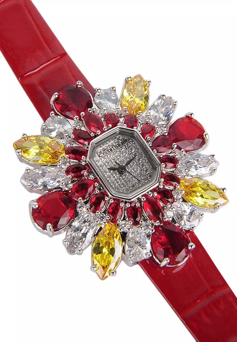 Snow Fashion Watch in Red for Women