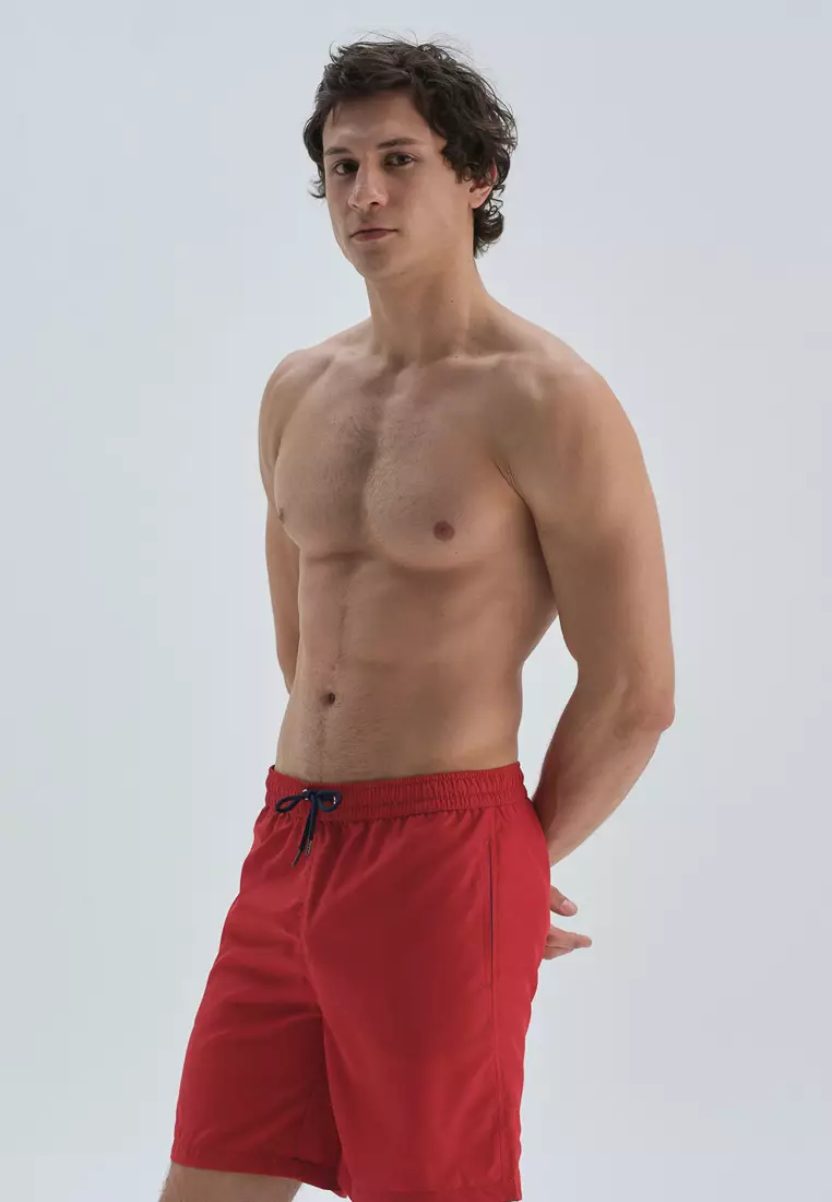 Red white and hot sale blue swim trunks