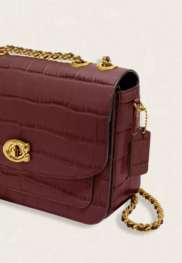 Coach Madison Shoulder Bag Wine