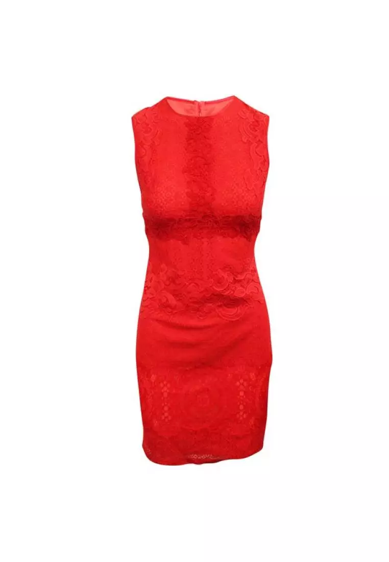 Buy Contemporary Designer Pre Loved CONTEMPORARY DESIGNER Red Lace