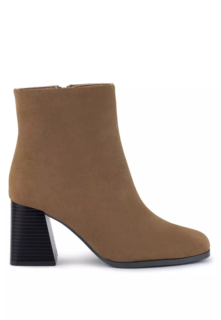 Discount on London Rag  shoes - SKU: Tan Cut Out Block Heeled Chelsea Boots