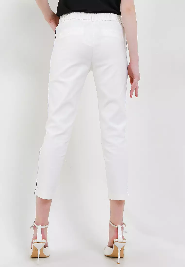 Stretch and back waist Rubber long pant