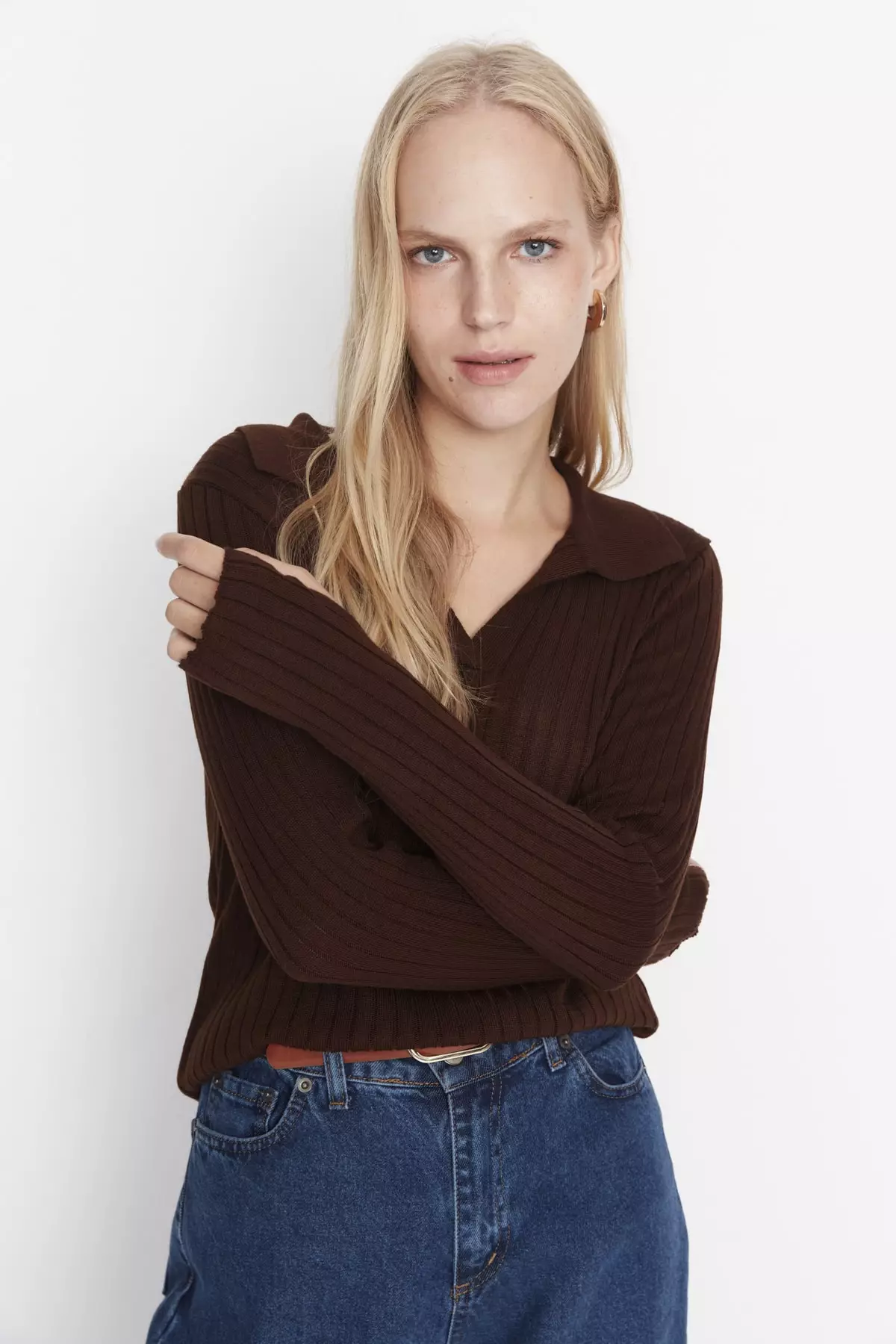 Polo Collar Knitwear Sweater