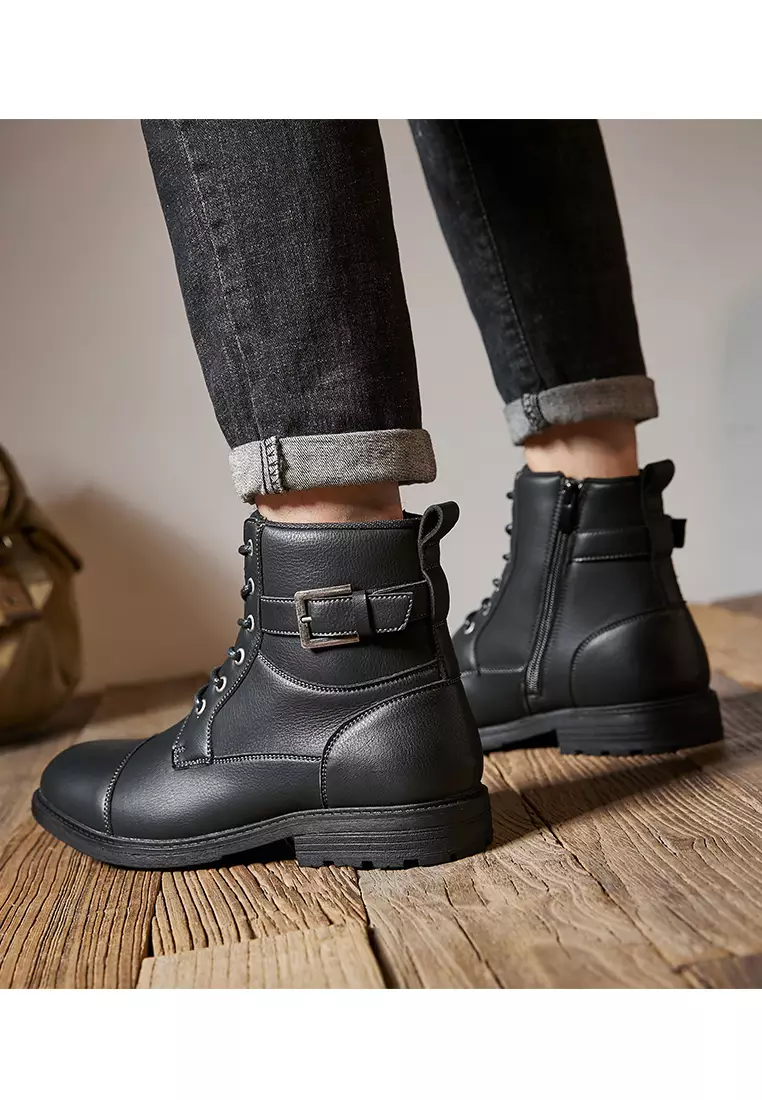 High Top Faux Leather Martin Boots KB2208W