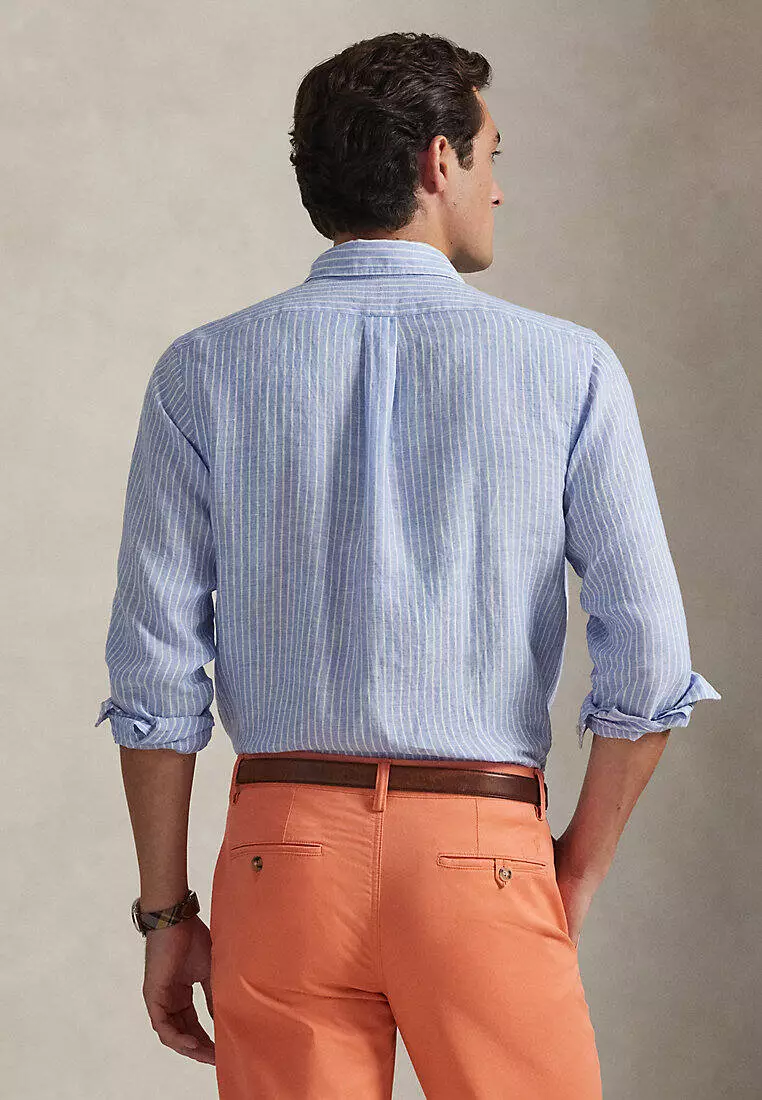 Classic Fit Striped Linen Shirt