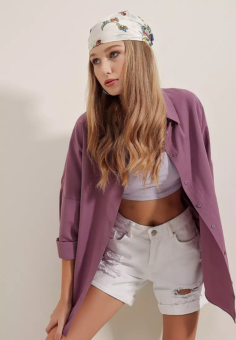 Oversized Long Basic Shirt