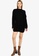 MISSGUIDED black Petite Rib Knit High Neck Micro Jumper Dress D3C00AAF1C413AGS_4