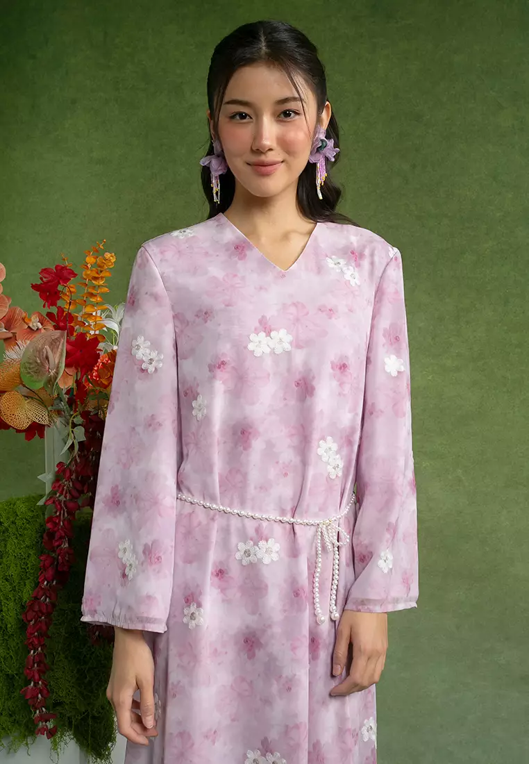 Dalila Dress with Pearl Belt