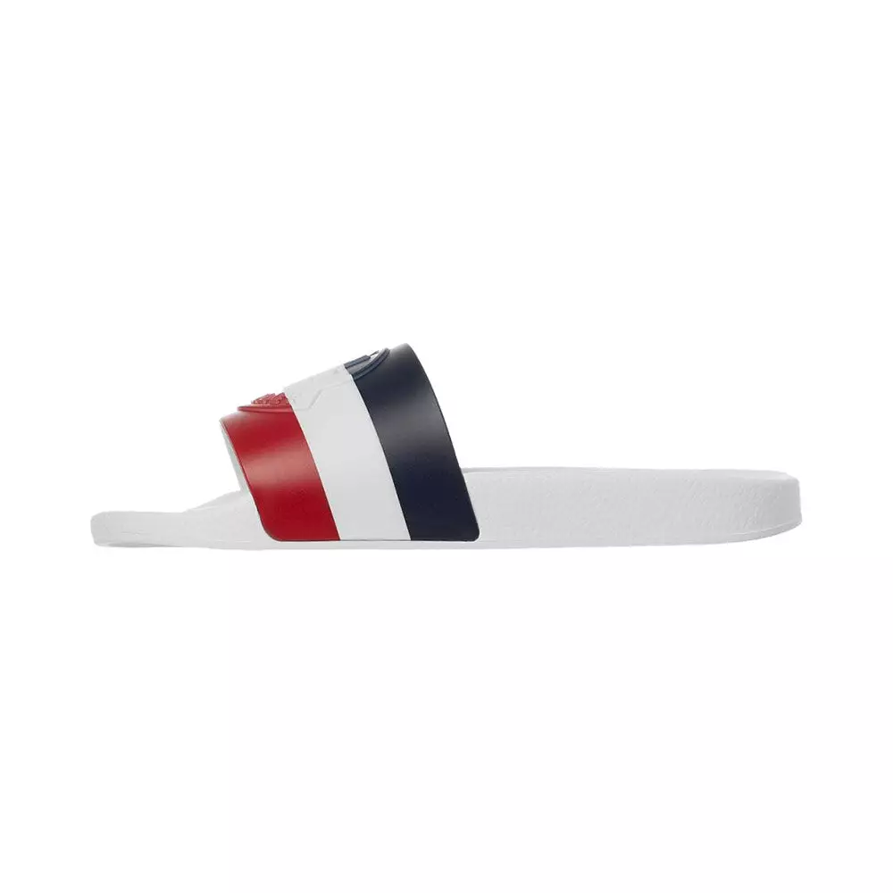 Basile French Flag Sandal Slide White
