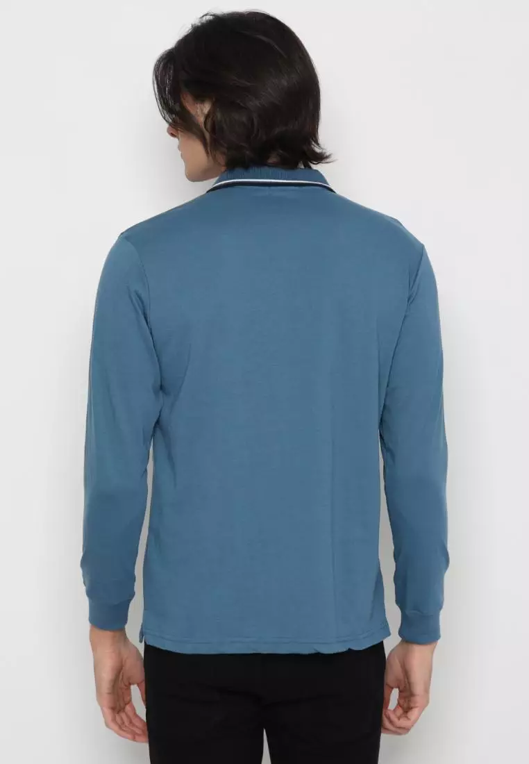 Matsuda Kaos Polo Shirt Lengan Panjang Pria Kerah Kasuga
